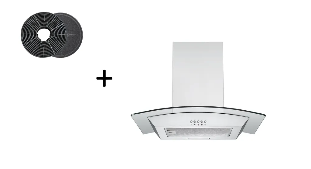 Dunstabzugshaube Kaminhaube Wandhaube Glas LED 60 Cm + Filter Umluftset Respekta