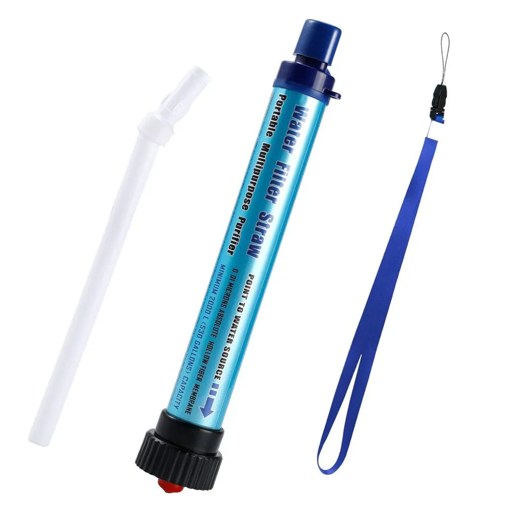 Mmgoqqt Wasserfilter Camping Outdoor Personal Mini Tragbarer Wasserfilter Trinkwasser Für Outdoor Unterwegs Wandern Trekking Abenteuer Survival Notfall Entfernt 99.99% Bakterien