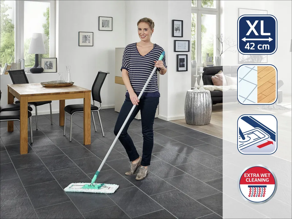 Leifheit Bodenwischer Profi XL Micro Duo Mit Stahlstiel – Bild 2