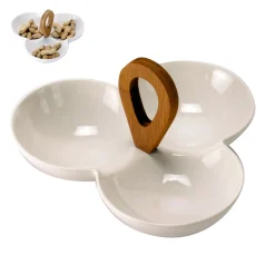 Roomando_de Snackschale "Trio" Mit Holzgriff