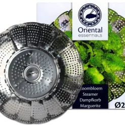 Yoaxia Edelstahl Dampfgareinsatz Dampfkorb, Ø 25cm Durchmesser, Dämpfeinsatz Dampfgarer Dampfgareinsatz Dünsteinsatz