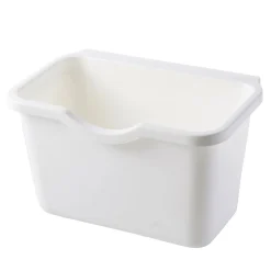 CLM-Tech Auffangschale Für Küchenabfälle Zum Einhängen, Abfallschale, Mülleimer Abfall Behälter FürMüll - Abfalleimer - Länge 21cm X Breite 8cm X Höhe 12.5cm, Weiß