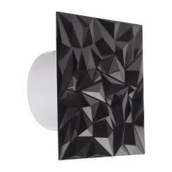 VONLIS Badlüfter Wohnraumlüfter Badventilator Lüfter Bad Ventilator Badezimmer Wandlüfter Rückstauklappe Belüftung Abluft Zuluft Diamant Panel Anthrazit Ø 100 Mm Standard