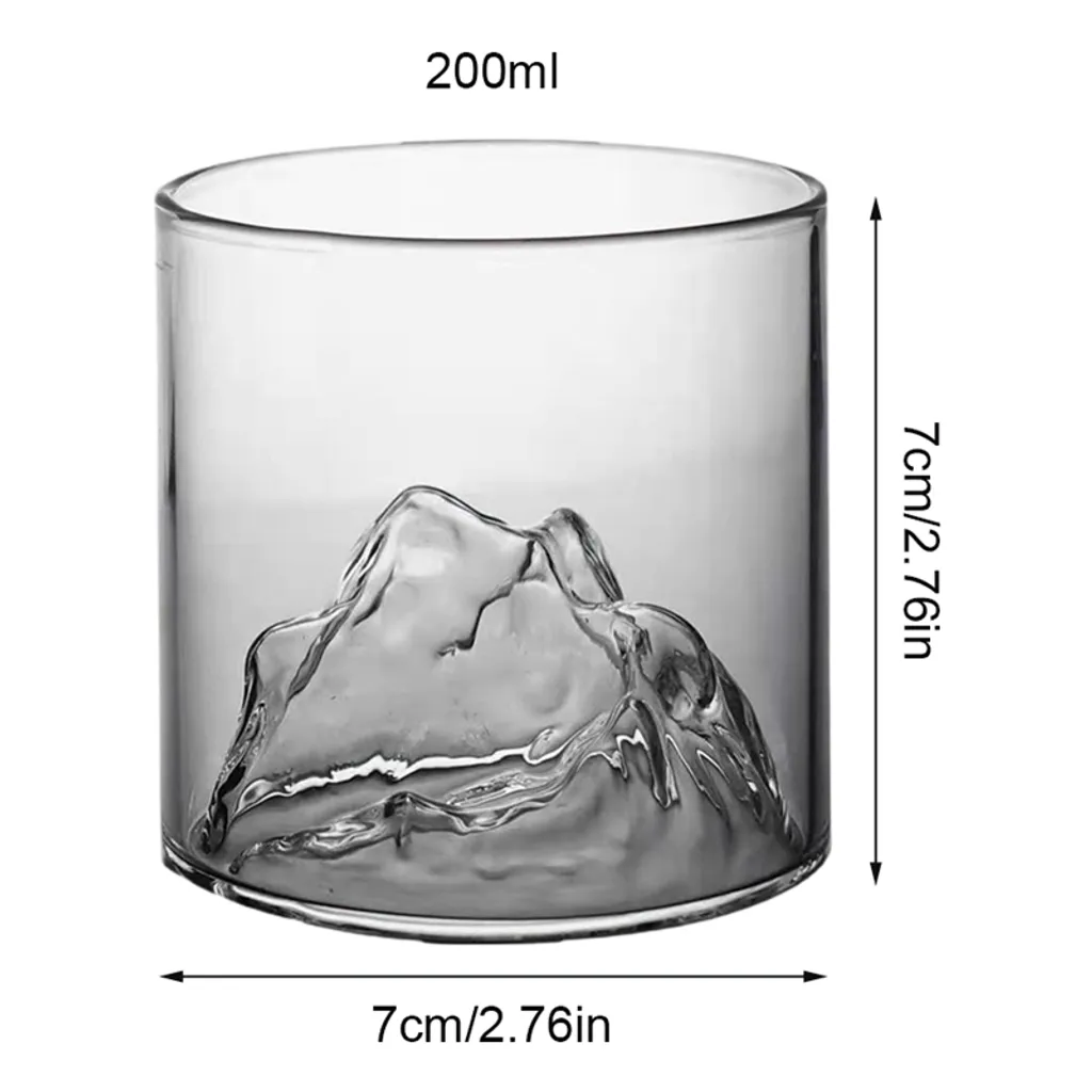 Jefety 4 Stk/Set 200ml Mountain Whiskygläser Whiskey Glasses Set,für Scotch Und Whisky Liebhaber,Geschenk Für Männer, Vatertagsgeschenk – Bild 5