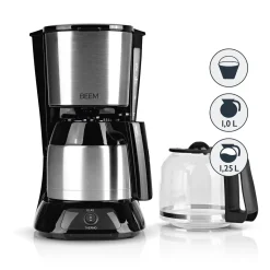 Maxxworld Kaffeemaschine Filter Kaffeemaschine 10 Tassen Thermoskanne Edelstahl Glaskanne