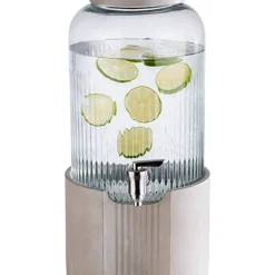 APS Getränkespender -ELEMENT- /// Ø 22 Cm, H: 45 Cm, 7 Liter /// Behälter Aus Glas /// Zapfhahn Aus Edelstahl /// 10400