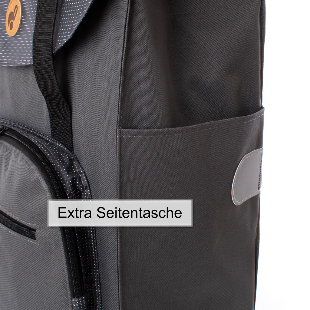 Andersen Shopper Royal Alu Klappbar Mit Metallspeichen-Rad Ø 25 Cm Und 45 Liter Tasche Wismar Silbergrau Mit Kühlfach – Bild 7