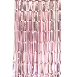 Creativery Lametta Vorhang 50x100cm, Farbauswahl:hellrosa / Matt