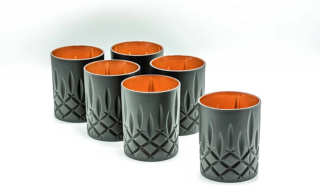 Nachtmann Noblesse 6er-Set Black Edition Whisky Gläser 295 Ml I Spülmaschinenfest I Wasserglas Coloured By EKM (schwarz/kupfer) + 6er-Set EKM Living Trinkhalme Schwarz