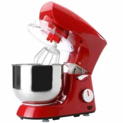 D&S Vertrieb Küchenmaschine Knet Rühr Teig Maschine Teigkneter Gerät Stand Mixer Rot