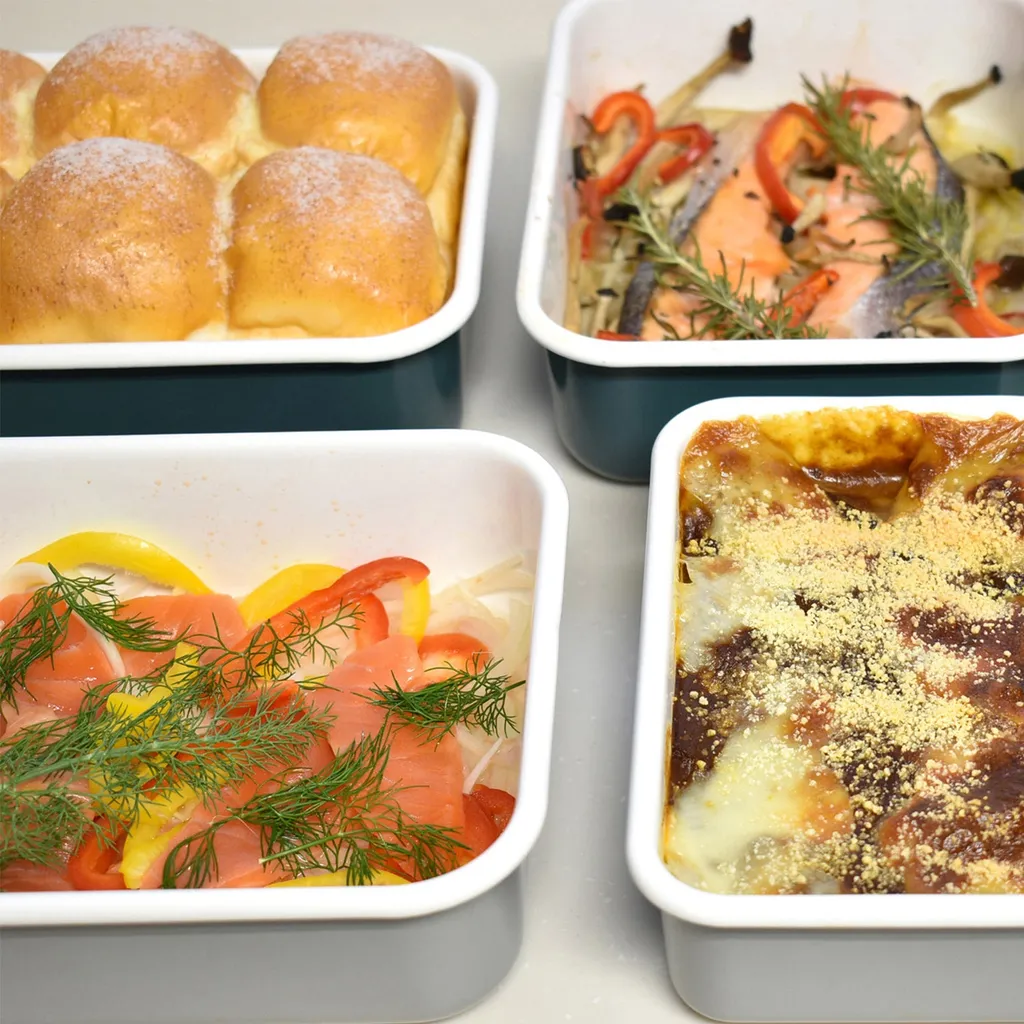 HoneyWare Frischhaltedose Color Line L 1,35l Flach Petrol Emaille – Bild 10