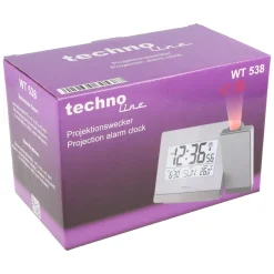Techno Line Wt 538 Projektions-Uhr Funk-Wecker Funkuhr Temperatur Funkwecker Technoline Touchsensor