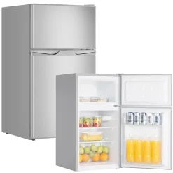 PKM Kühl-Gefrierkombination Kühlschrank GK88 IX Inox Design 85cm 84L