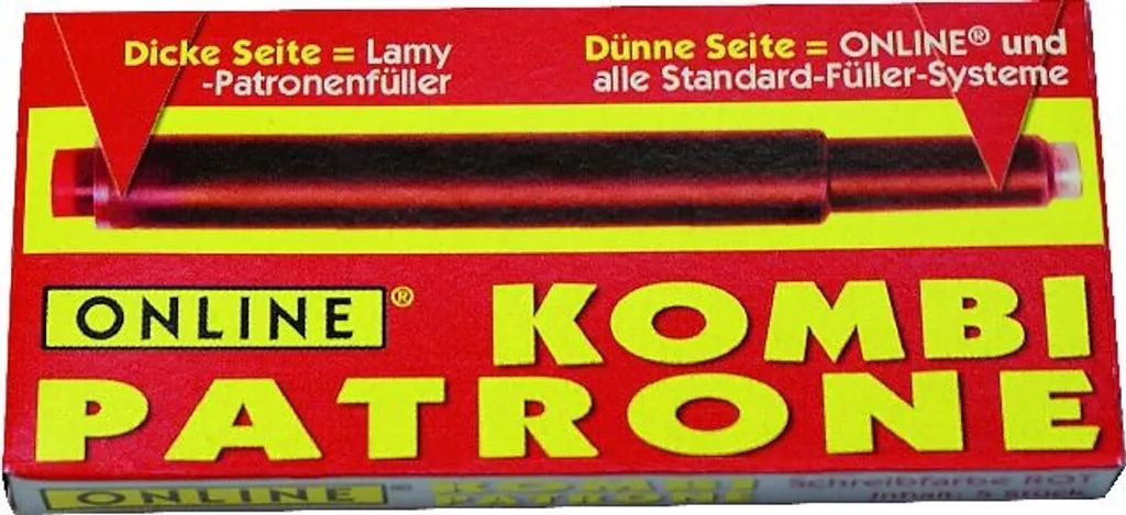 ONLINE Schreibgeräte ONLINE® 17307/12 Tintenpatronen Für Füller Rot 5 St. – Bild 4