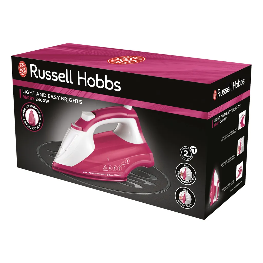 Russell Hobbs Dampfbügeleisen 'Light & Easy Brights' Beere – Bild 5