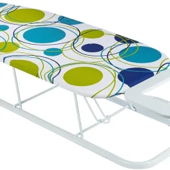 ONVAYA Tischbügelbrett | Mini Bügelbrett | Bügeltisch | Kleines, Platzsparendes Bügelbrett | Punkte Grün