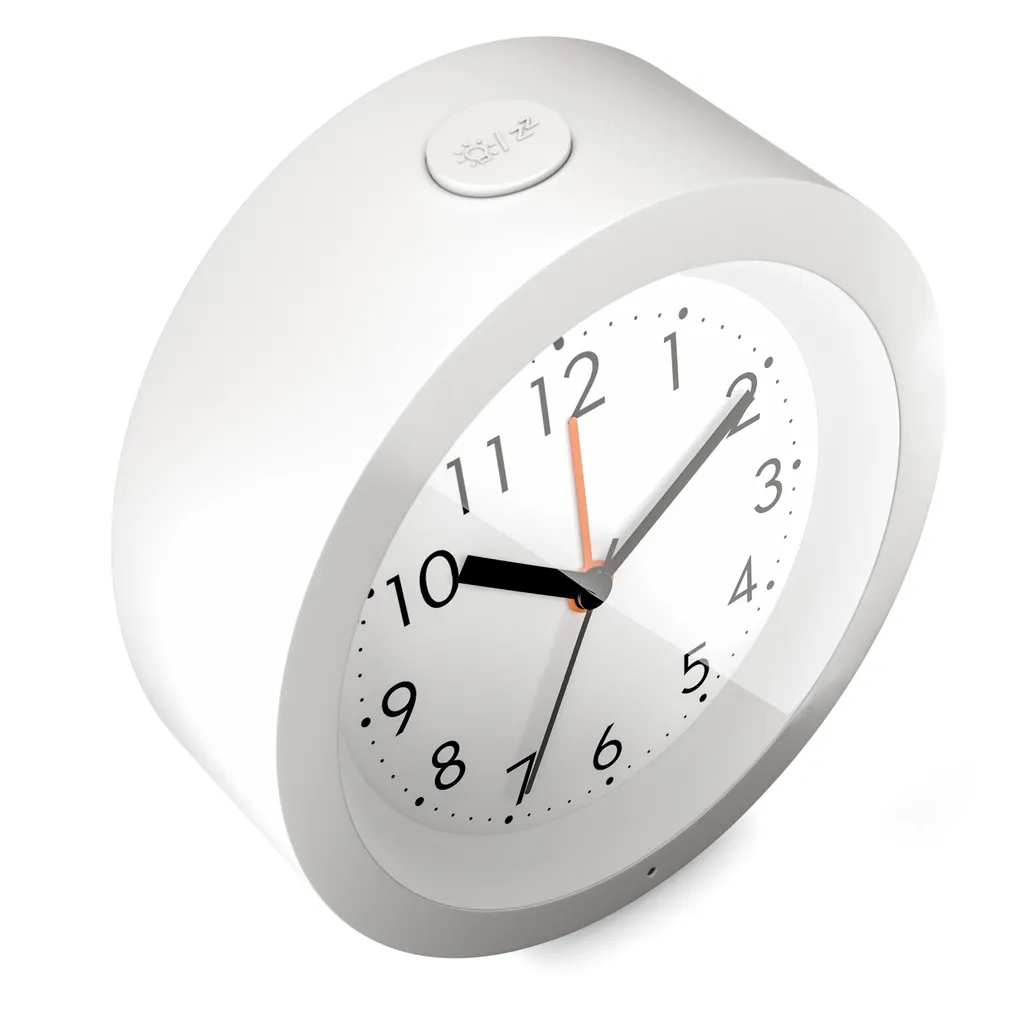 Mebus Wecker Mit Schlummerfunktion / Großes Display / Rund / Hintergrundbeleuchtung / Farbe: Weiß / Modell: 25629 – Bild 5