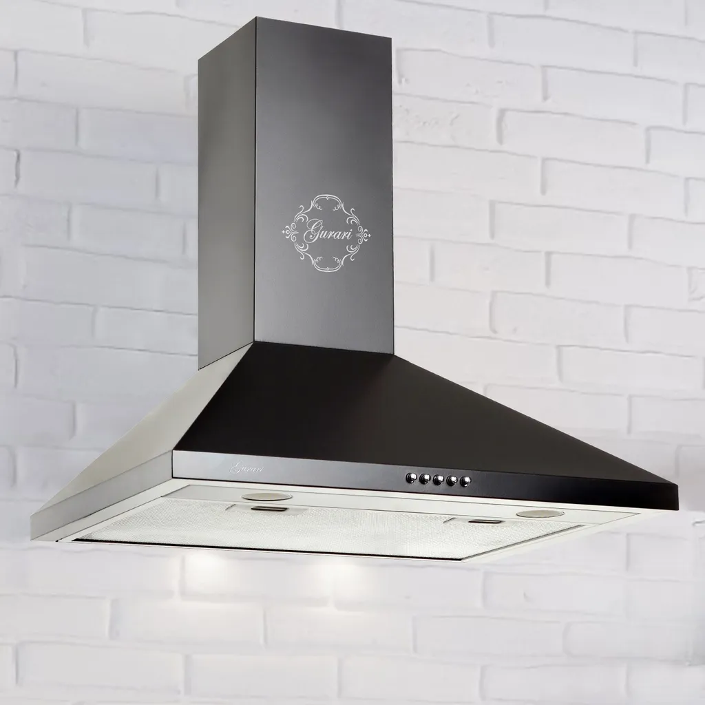 Gurari GCH C 147 BL 5 Dunstabzugshaube 50cm 1000m³/h Wandhaube Schwarz