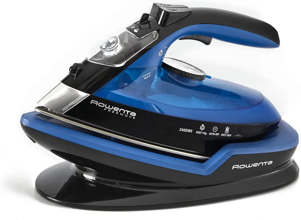 Rowenta DE5010 Dampfbügeleisen Ohne Schnur Mit Ladestation Blau Schwarz – Bild 8