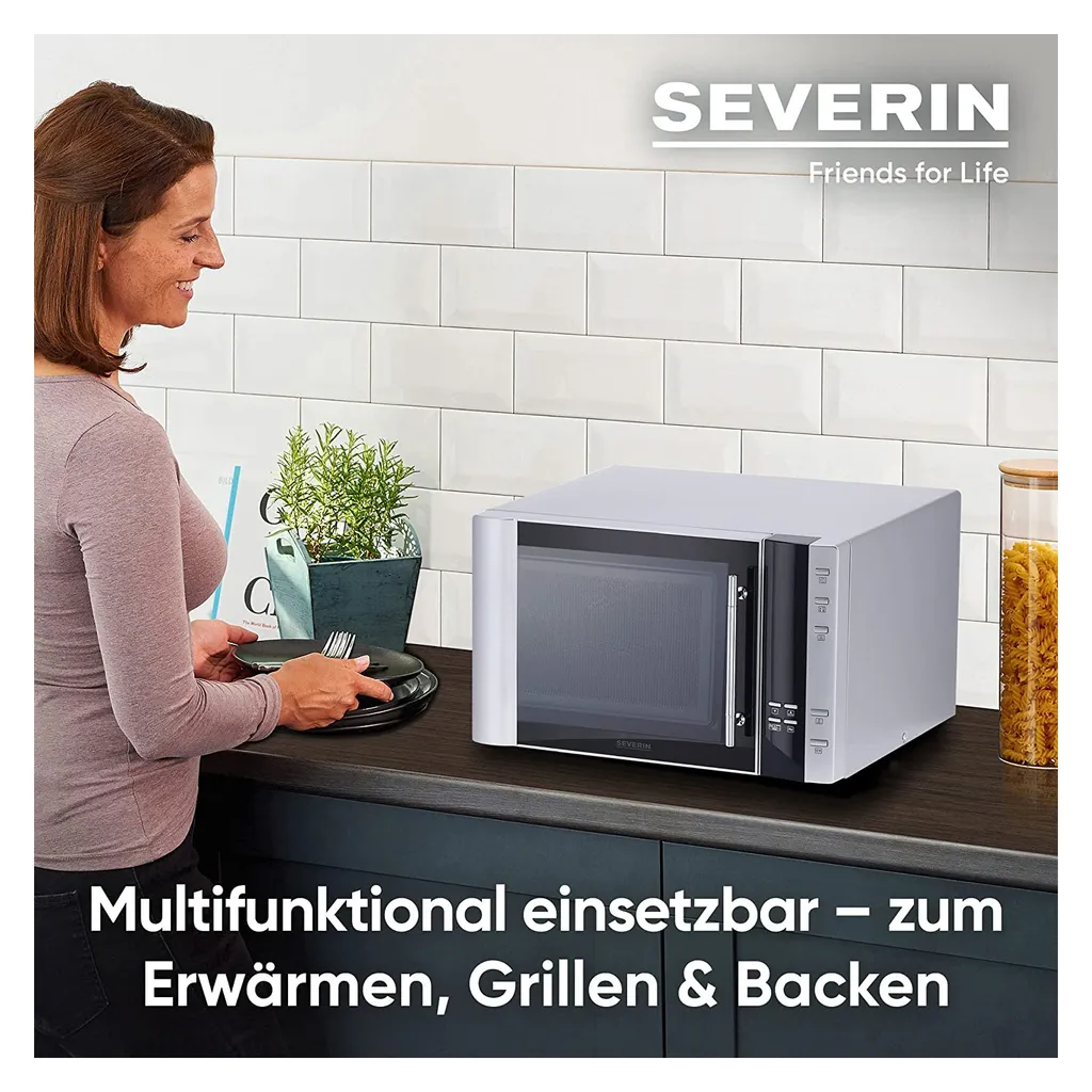Severin Mikrowelle MW 7775 3-in-1 30 Liter 900 Watt Grill Heißluft Pizzafunktion – Bild 2