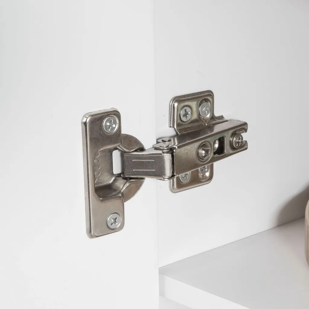 SoBuy FKW75-WN Küchenwagen Servierwagen Beistellwagen Rollwagen Mit 1 Tür Und 3 Regalböden Weiß-Natur BHT Ca.: 60x90x40cm – Bild 8