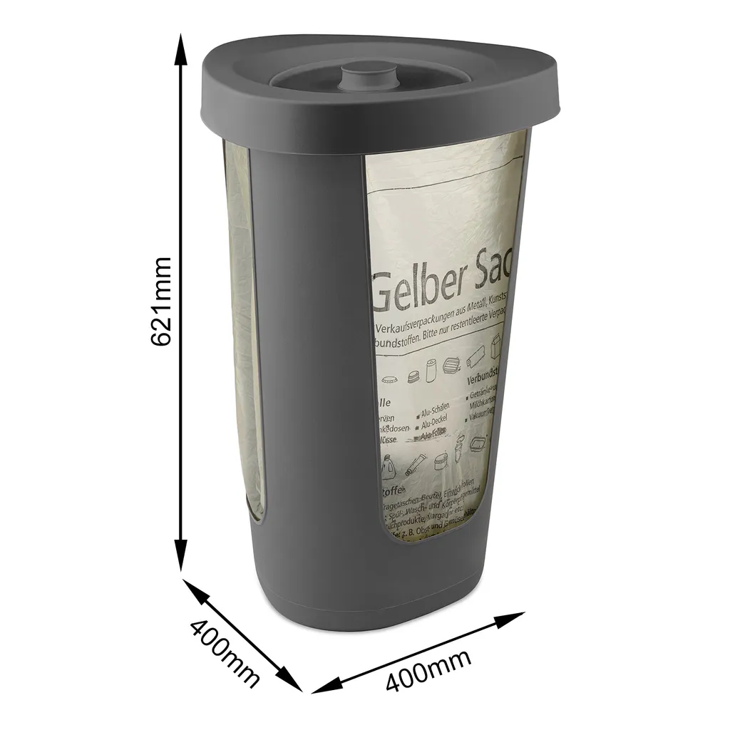 ROTHO Müllsackständer 50 L FABU, Farbe:Anthrazit – Bild 4