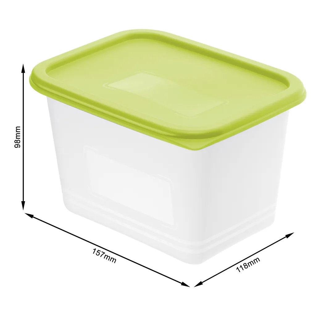 ROTHO Set Gefrierdose 4 X 1 L DOMINO, Farbe:Limettengrün – Bild 3