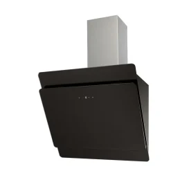 PKM Dunstabzugshaube Kopffreihaube Wandesse Metall Glas S3-60 ABTZ Schwarz 60 Cm