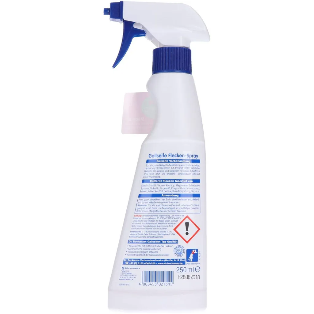 Delta Pronatura Dr. Beckmann Gallseife Fleckenspray Alle Farben Alle Textilien 250ml – Bild 8
