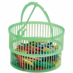 Alpfa Wäscheklammerkörbchen Mit 50 Wäscheklammern Aus Kunststoff In Farbe Sortiert