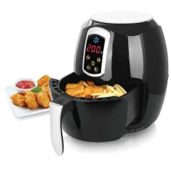 EPIQ Heißluftfritteuse, Airfryer, Smart Fryer, Frittieren Ohne Öl, 3,6 Liter Volumen, 1400 Watt, Schwarz, Heissluft-Fritteuse,