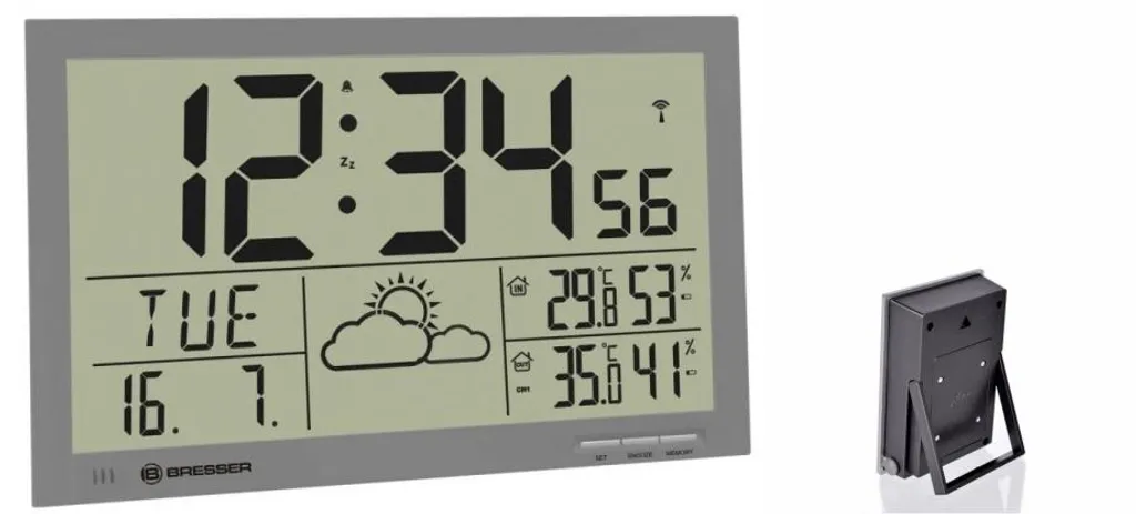 Bresser Wetterstation MyTime Jumbo 37 Cm Grau 2-teilig – Bild 9