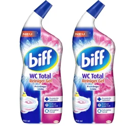 Henkel 2 Flaschen A 750 Ml Biff WC Total Reinigungs-Gel Frühlingsblüte