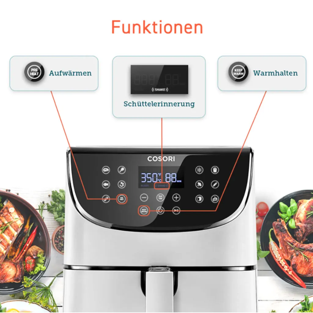 Cosori Premium 5,5-Liter Heißluftfritteuse Mit Spießgestell, Schwarz – Bild 20
