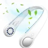 Qiangzhipow Tragbarer Halsventilator Nackenventilator Tragbare Ventilator Für Outdoor USB Fan Miniventilator Halsventilator（Weiß）