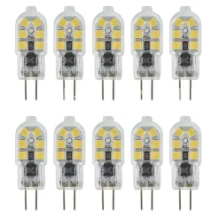 Jefety 10x G4 3W LED Glühbirne DC 12V Birne Leuchtmittel Weißes Licht