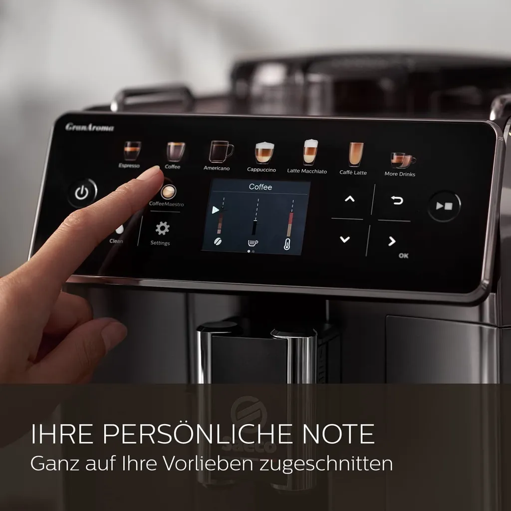 Philips Saeco SM6585/00 GranAroma Kaffeevollautomat Mit Farbigem Display Edelstahl – Bild 5