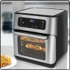 ProfiCook PC-FR 1200 H Heißluft-Fritteuse, 9 Automatikprogramme Inkl. Variabler Zeit Und Temperatureinstellung, Kapazität: Ca. 11 Liter, 4 Einschubhöhen Für Optimale Backergebisse, Edelstahl-schwarz