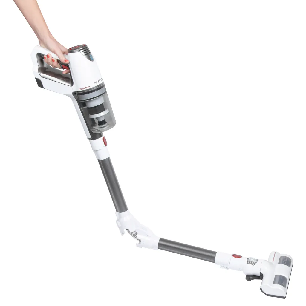 ProfiCare 2in1 Hand-und Bodenstaubsauger PC-BS 3037 A, Leistungsstarker 29.6V Lithium Ionen Akku, Turbo-Modus, Inkl. Wandhalterung Mit Ladefunktion, Weiß-Silber – Bild 5
