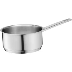 WMF Compact Cuisine Stielkasserolle 16cm Ohne Deckel, Kochtopf Klein 1,5l, Milchtopf Induktion, Cromargan Edelstahl Poliert, Innenskalierung, Unbeschichtet