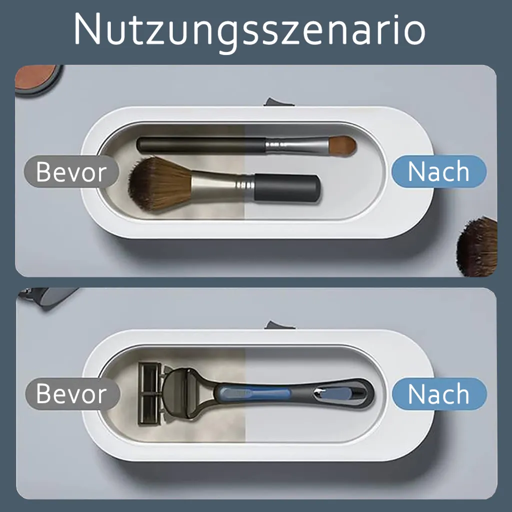 PHANPHAN Ultraschallreiniger Ultraschallreinigungsgerät Ultraschallgerät 250ml Ultraschallbad Ultrasonic Cleaner 3000 Hz Für Brillen Schmuck Uhr – Bild 3