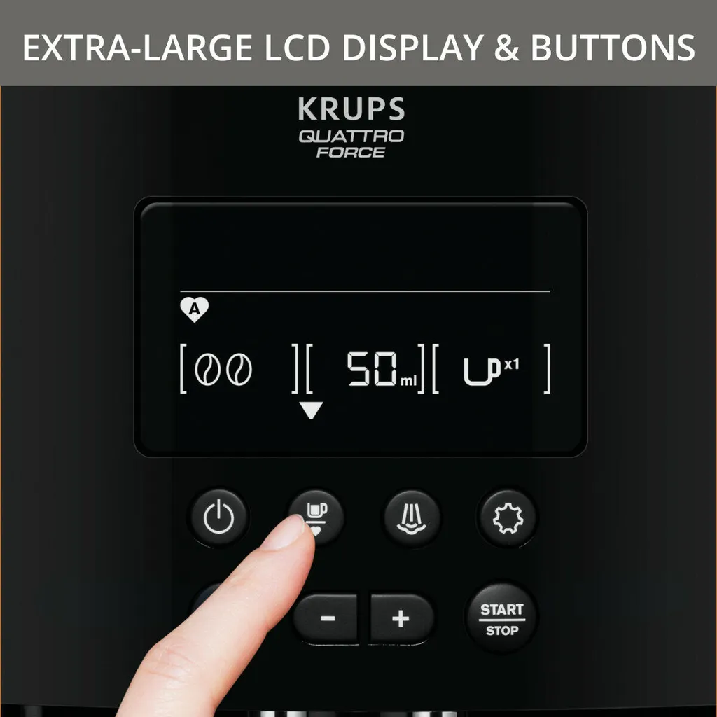 Krups Kaffeevollautomat Quattro Force EA817K Espresso Display Plus Reinigungs-/Pflegeset – Bild 6