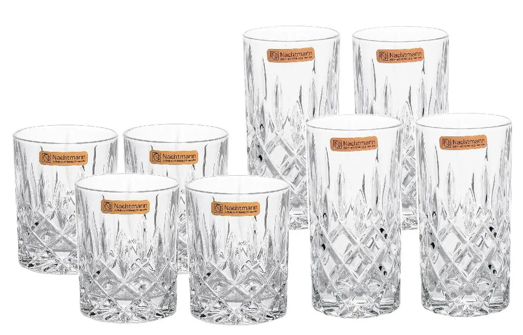 Nachtmann Whisky- & Longdrinkgläser "Noblesse", 8er Set Je 4 Stück