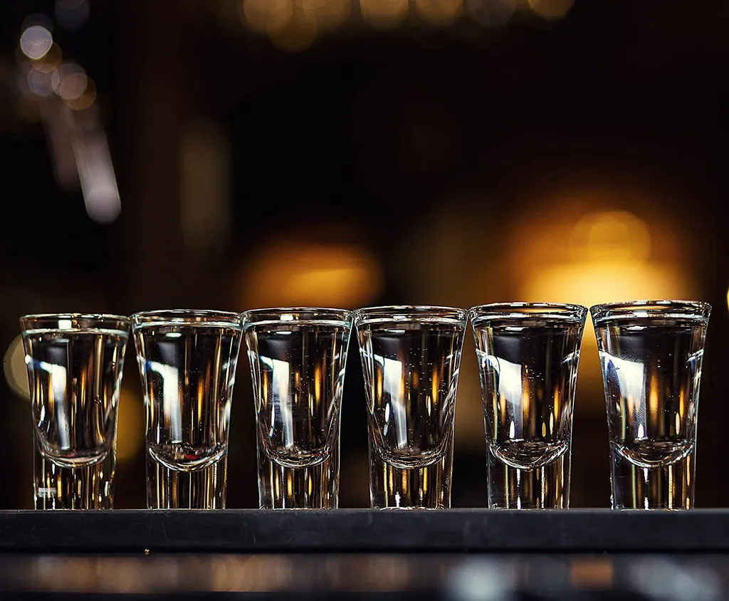 SCHLOSSEREI BAYERWALD Schnapsgläser Set 6 Stück Je 28 Ml - Shotgläser Wodka Schnaps Tequila Grappa - Transparent 7 Cm Höhe – Bild 2