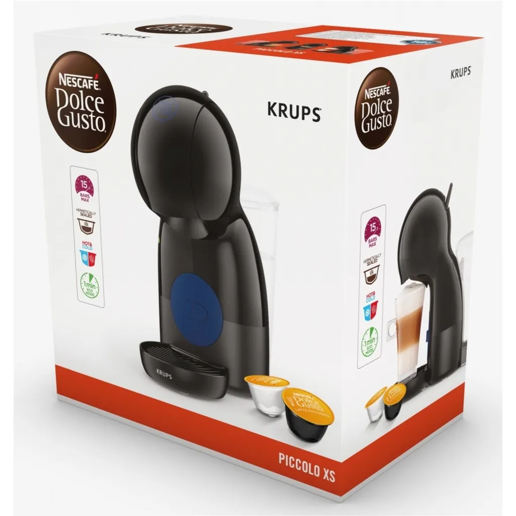 Krups Kaffeekapselmaschinen Nescafe Dolce Gusto Piccolo XS, Farbe:Schwarz/Blau, KP 1A01 – Bild 7
