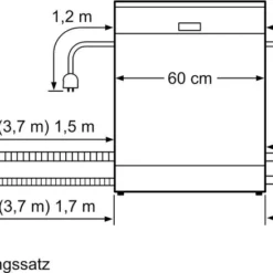 Bosch SMS4HTI33E Freistehender Geschirrspüler 60 Cm Silber Unterbaufähig