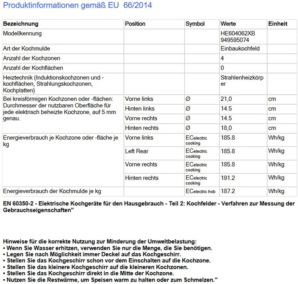 AEG - Kombi 3025 (EES33101ZM + HE604062XB) - Einbau-Herdset - Edelstahl – Bild 9