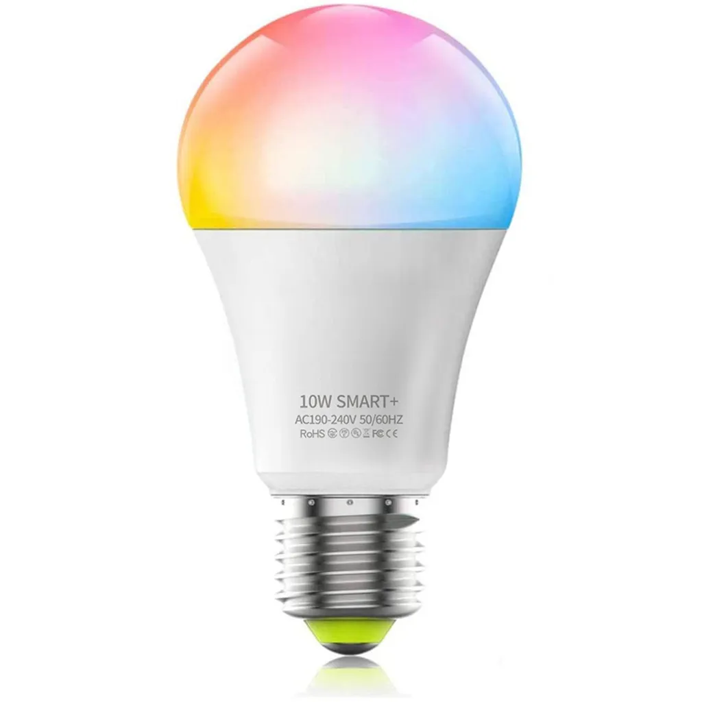 PMS 10W E27 Smart WLAN LED Glühbirne Dimmbar RGB Leuchtmittel Birne Kompatibel Mit Alexa Und Google Home