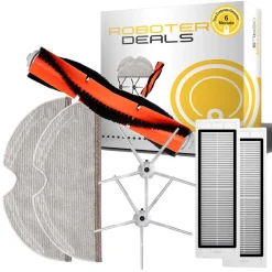 Roboter-Deals Zubehör Set Für Roborock S5, S50, S55 S5 MAX (1x Hauptbürste, 2x Seitenbürste 5-armig, 2x Filter, 2x Pad)