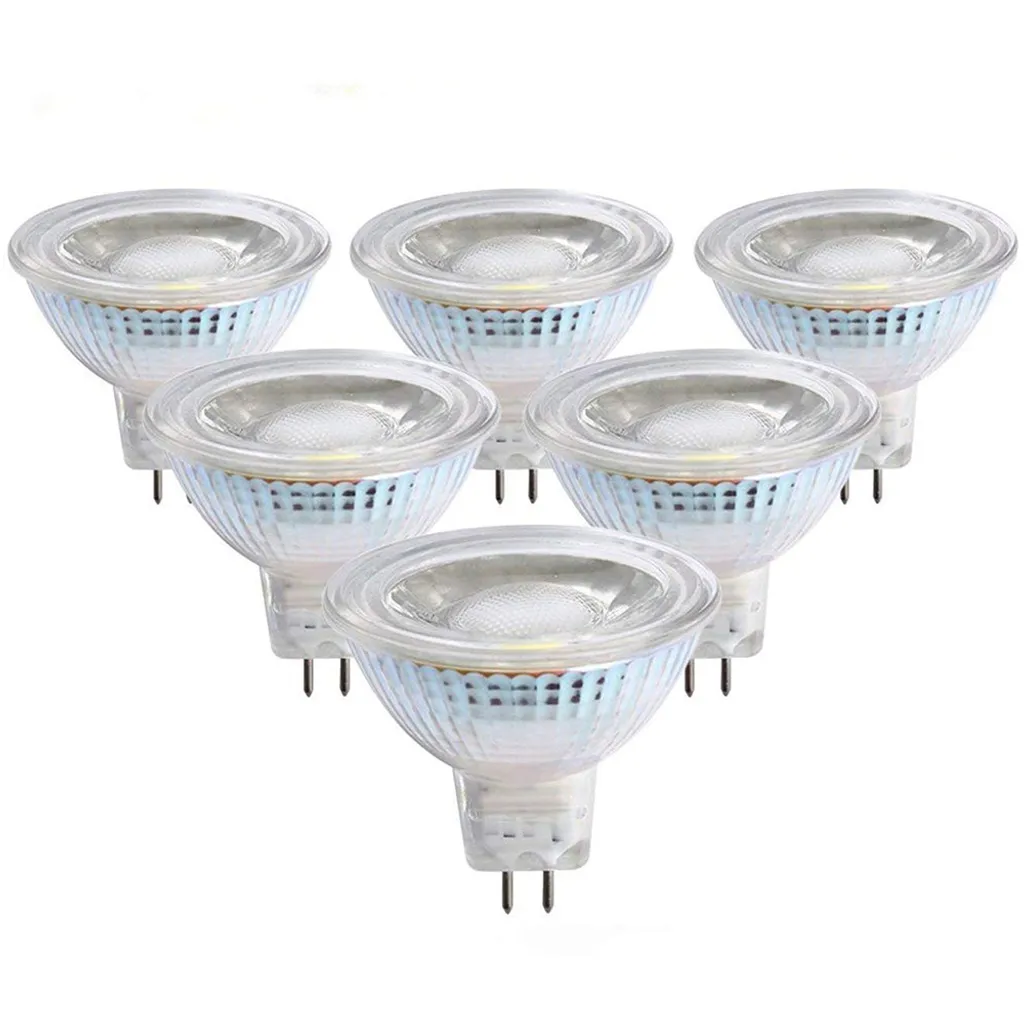 PMS 6 Stück 5W MR16 LED Glühbirne AC/DC12V COB Lampe Leuchtmittel Warmweiß
